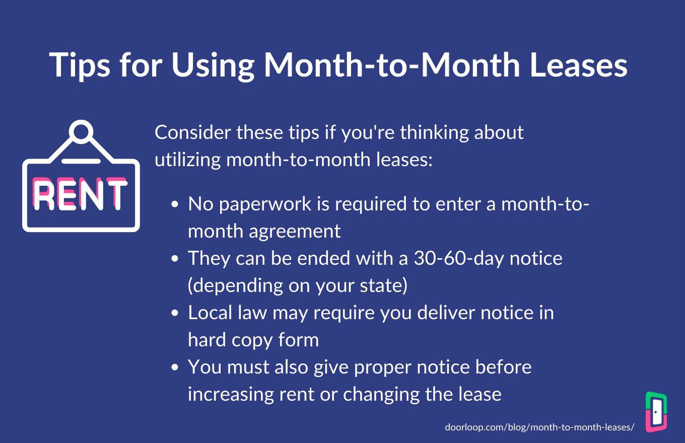 Tips for Month to Month Leases