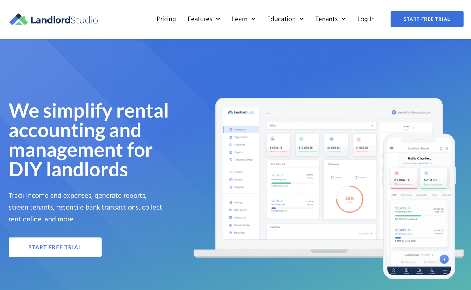 Landlord Studio property management software