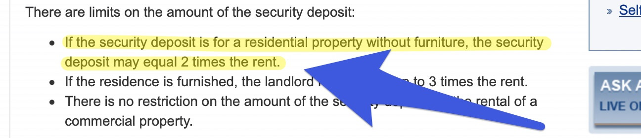 California security deposit laws