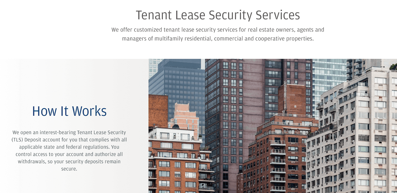 JP Morgan Chase Escrow Account for security deposits