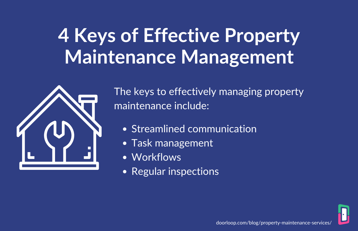 4 keys of effective property maintenance management