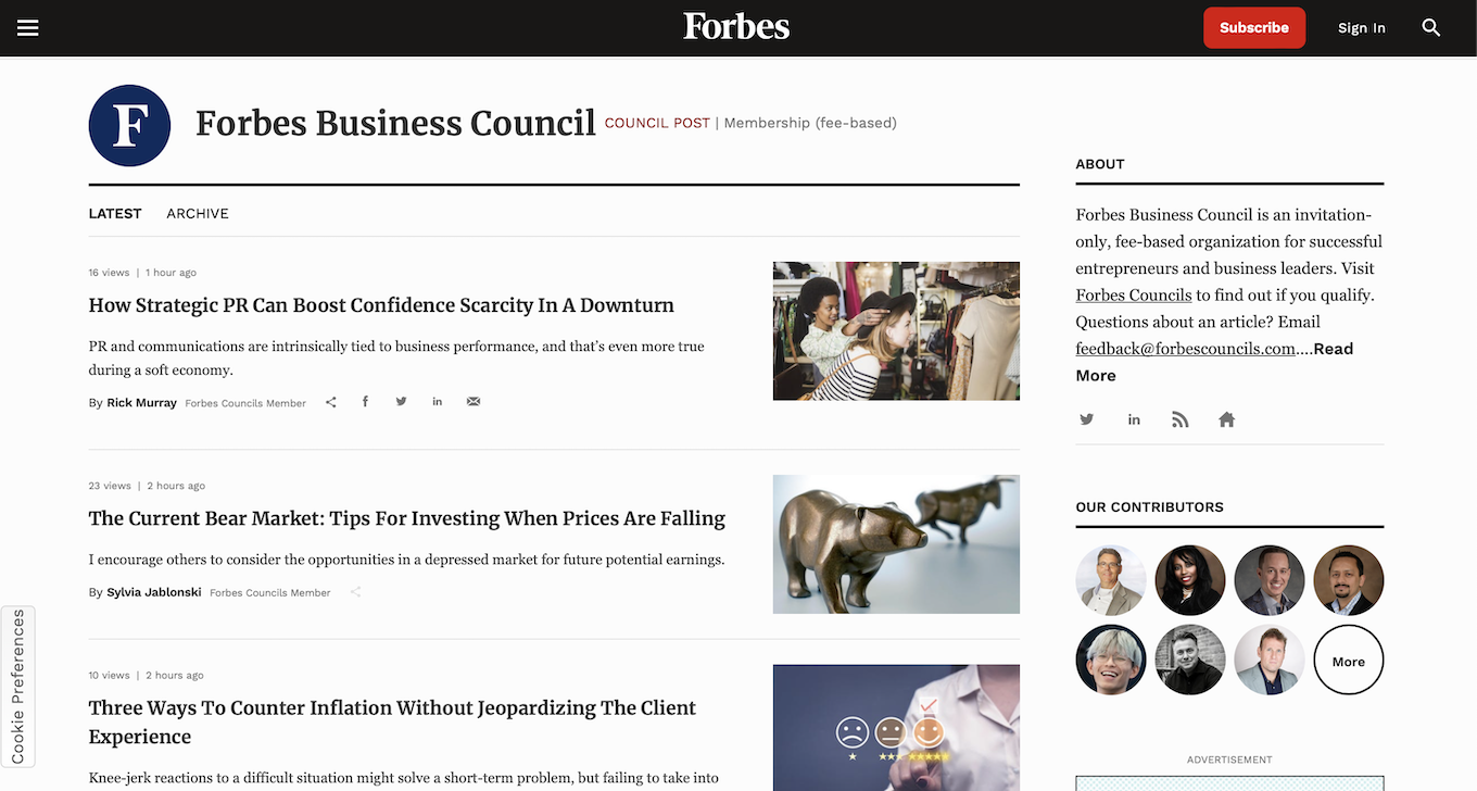 Forbes business council