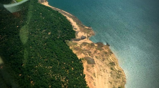 View from the plane of Songo