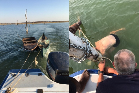 Removal of fishing nets and old boats