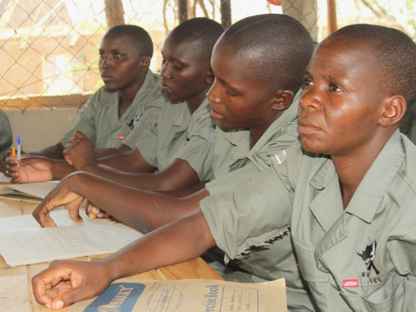 Trainees listen intently