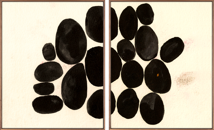 Black Stones Diptych