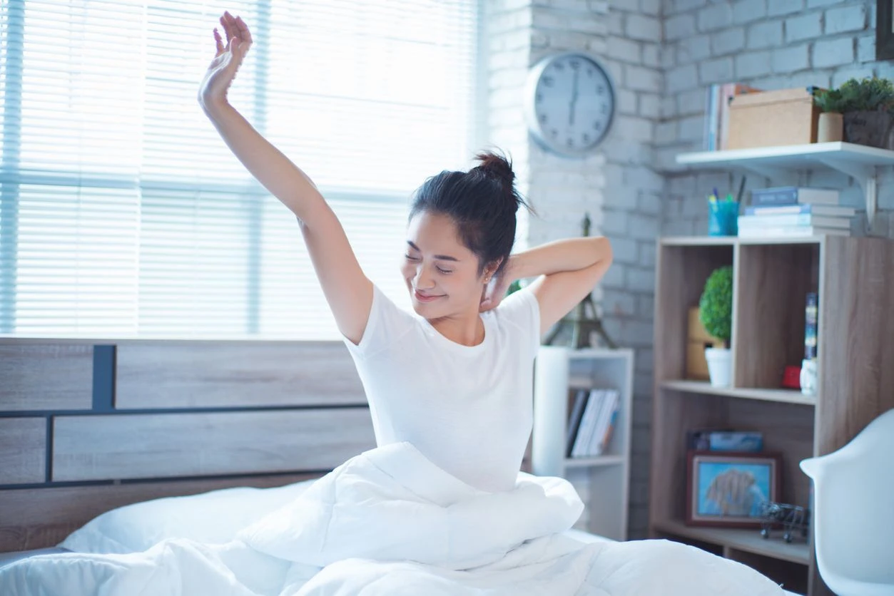 waking up