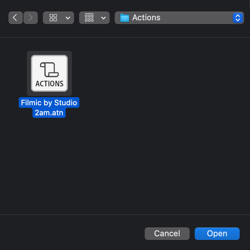 comment installer les actions Photoshop