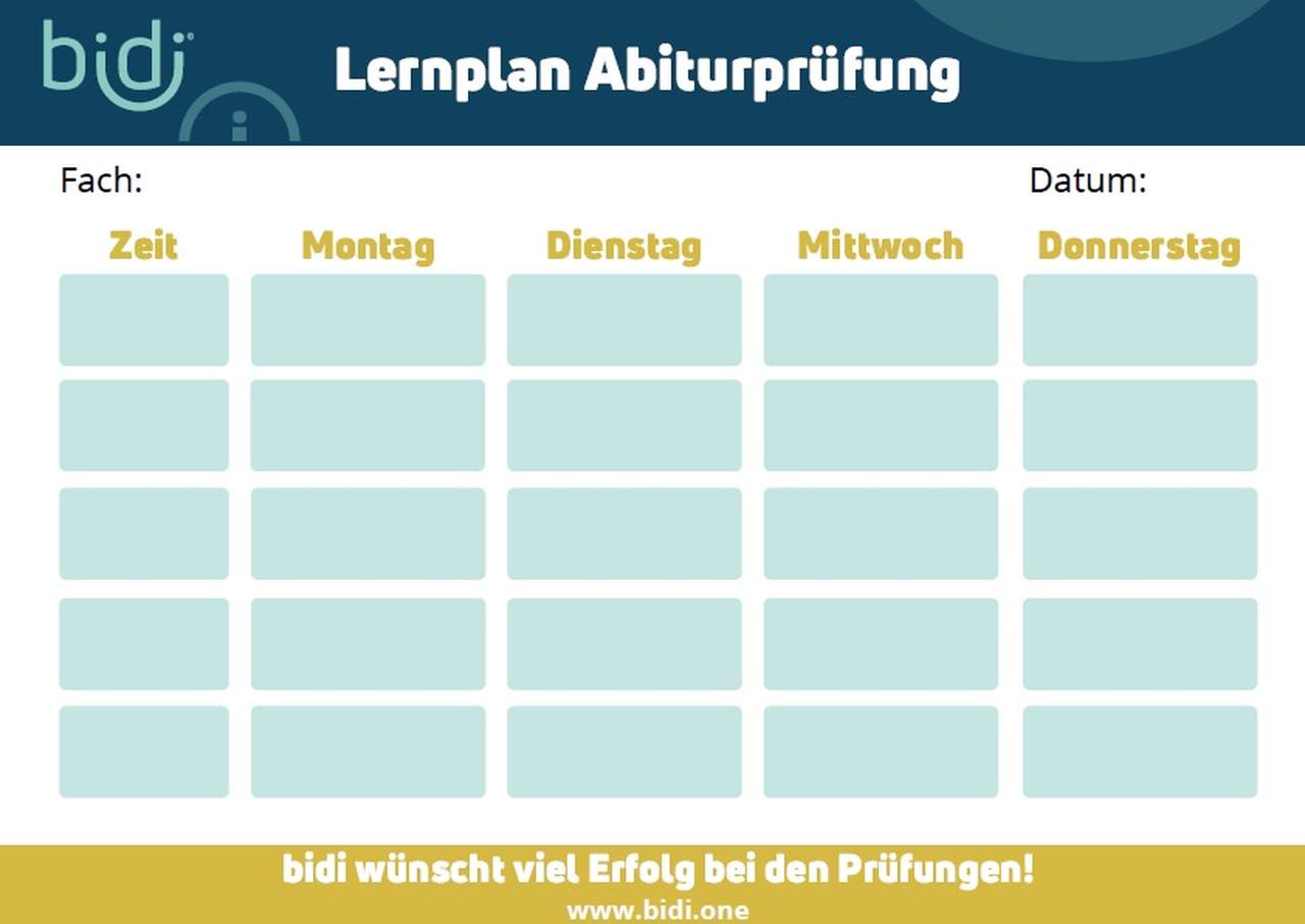 Lernplan Abiturvorbereitung