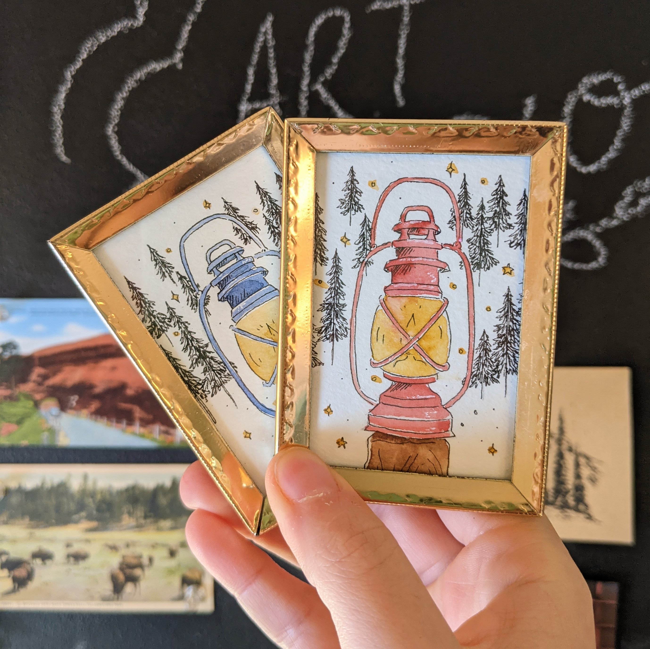Lantern mini paintings