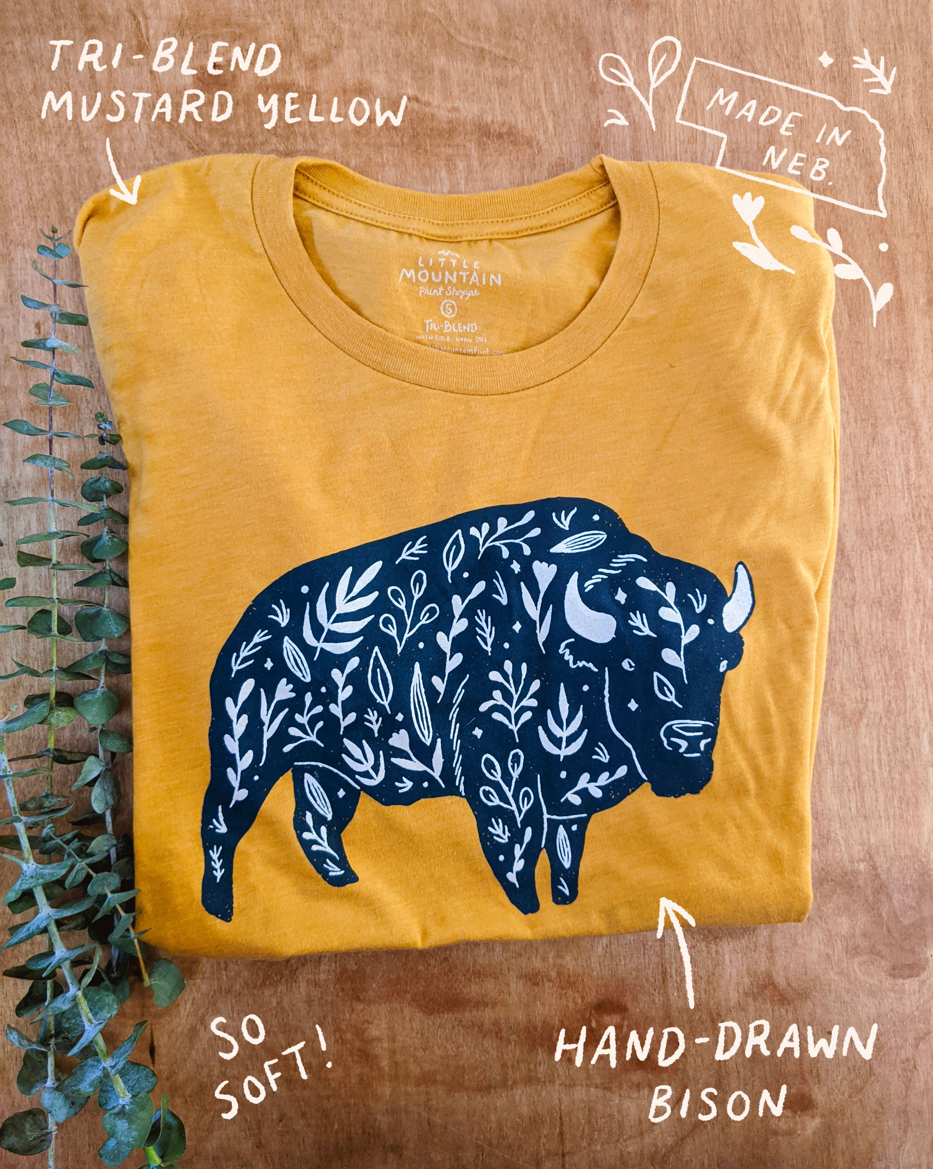 Bison short-sleeved t-shirt