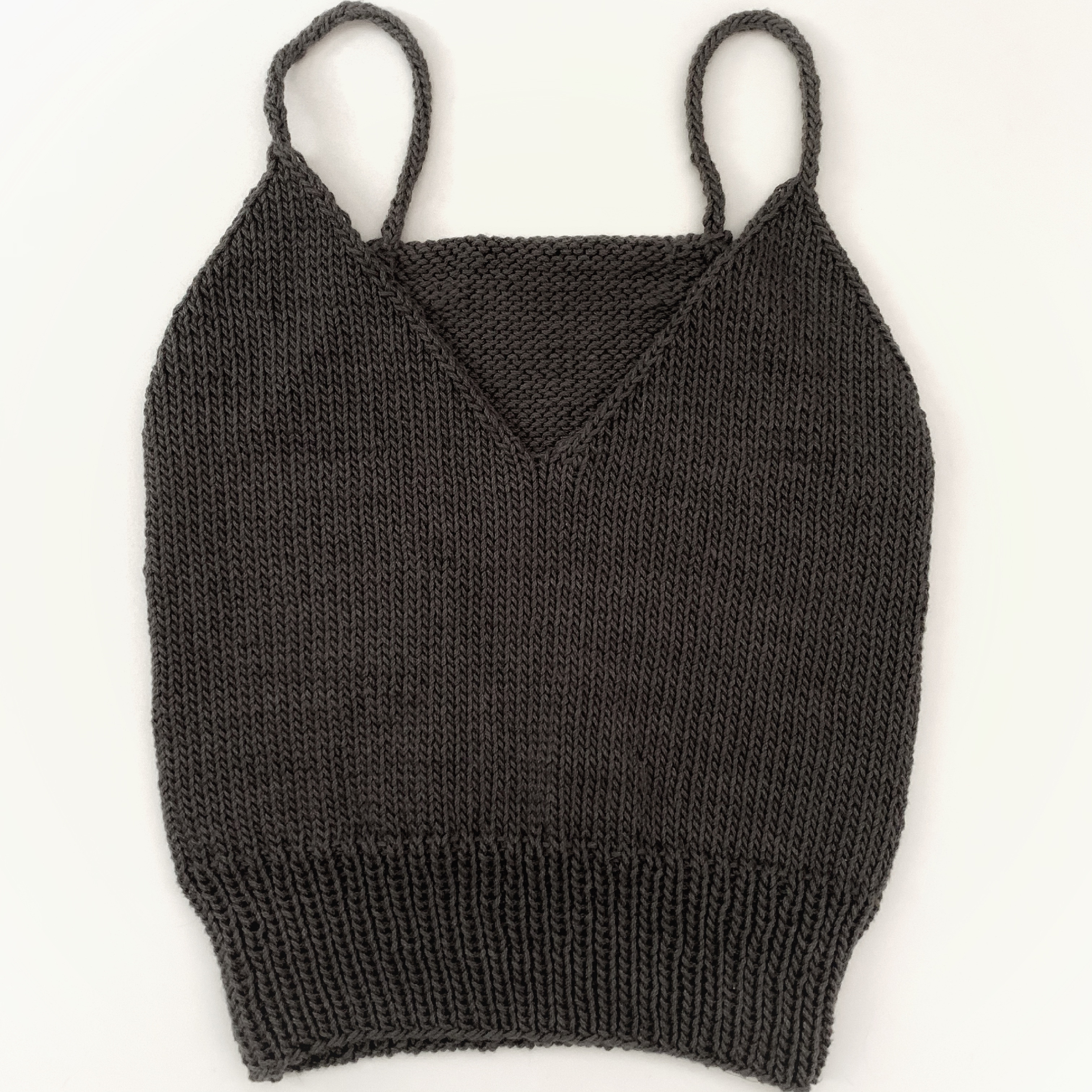 grey knitted bralette