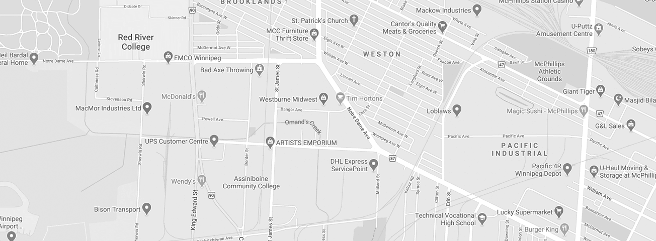 Map depicting the location of our Edmonton office