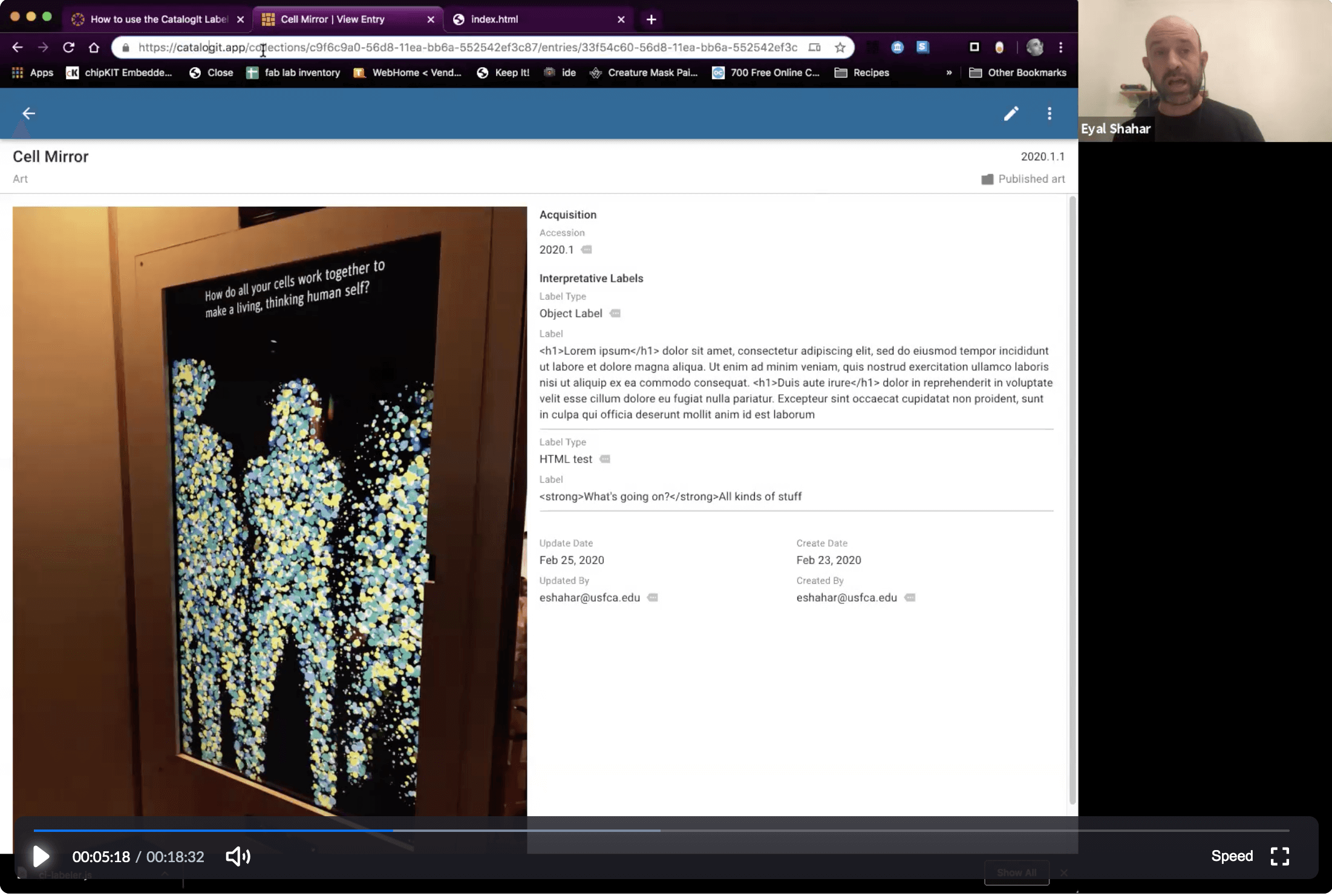 A screenshot of The University of San Francisco's implementation of CatalogIt's WordPress plugins.