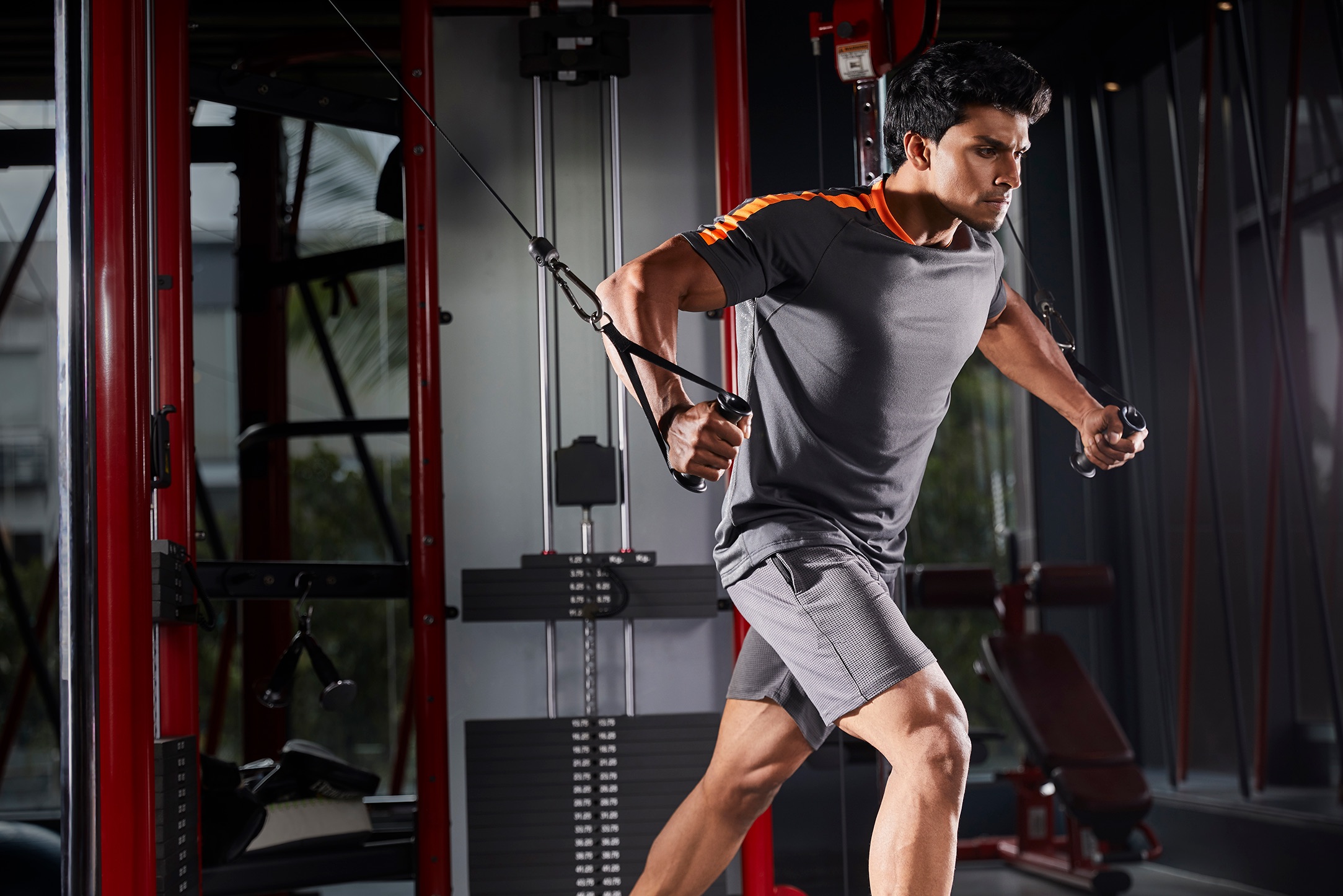 Cult pass member working out inside gym