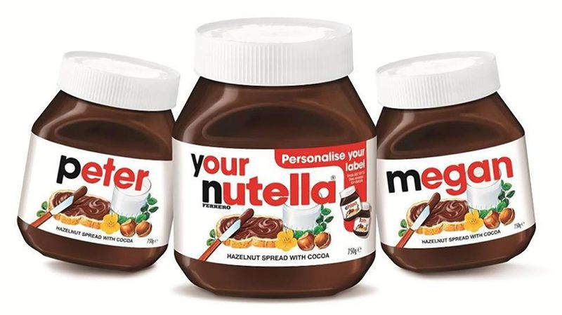 personalized packaging - nutella