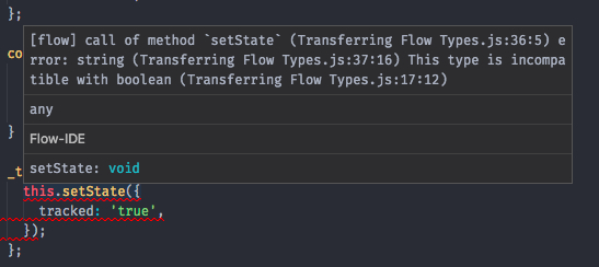 Flow warning - wrong type