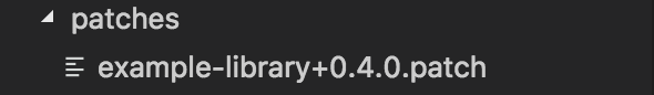 one-line example of patches