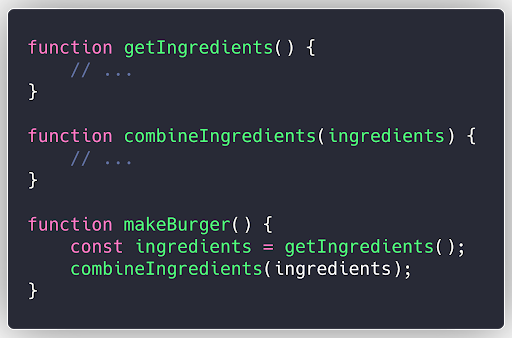 separating code into blocks in React Native