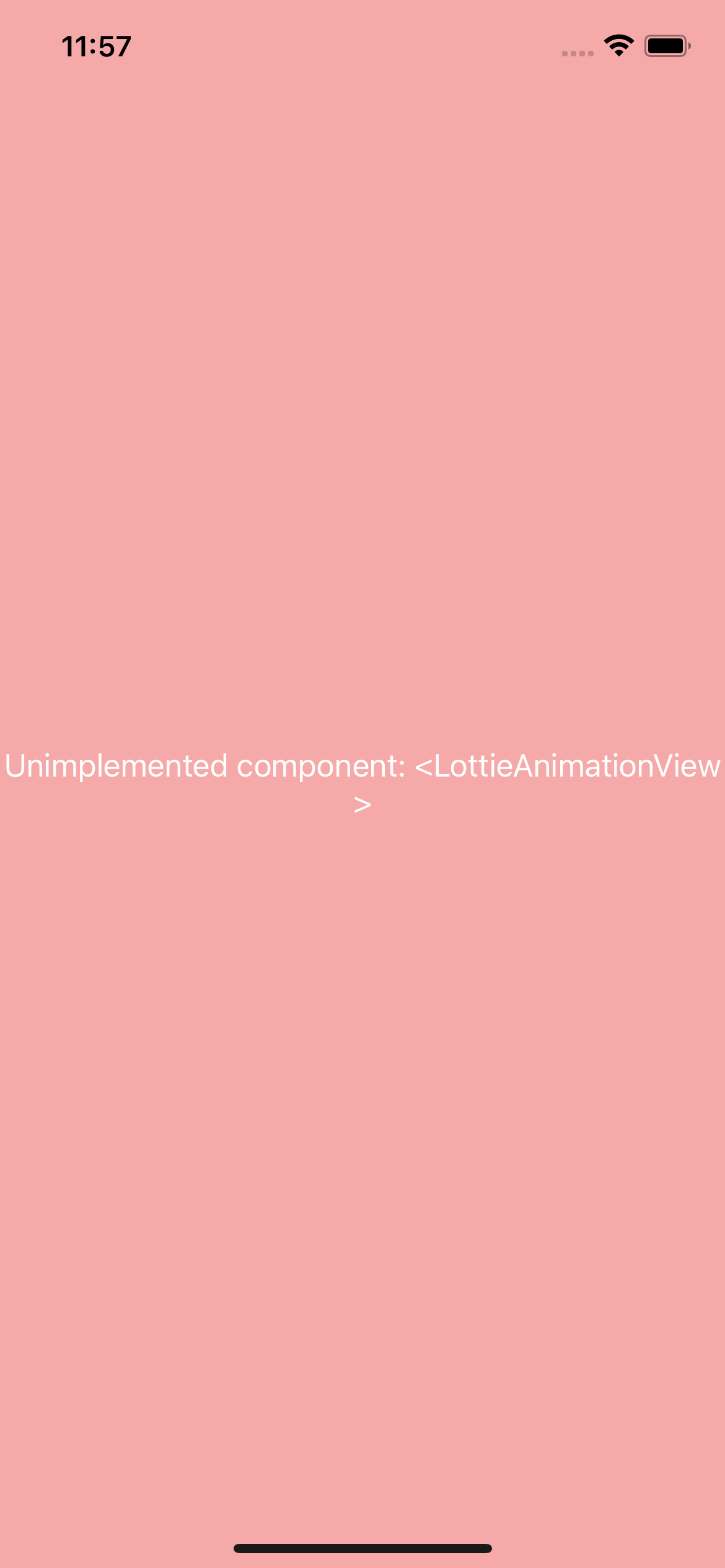 Lottie animation view