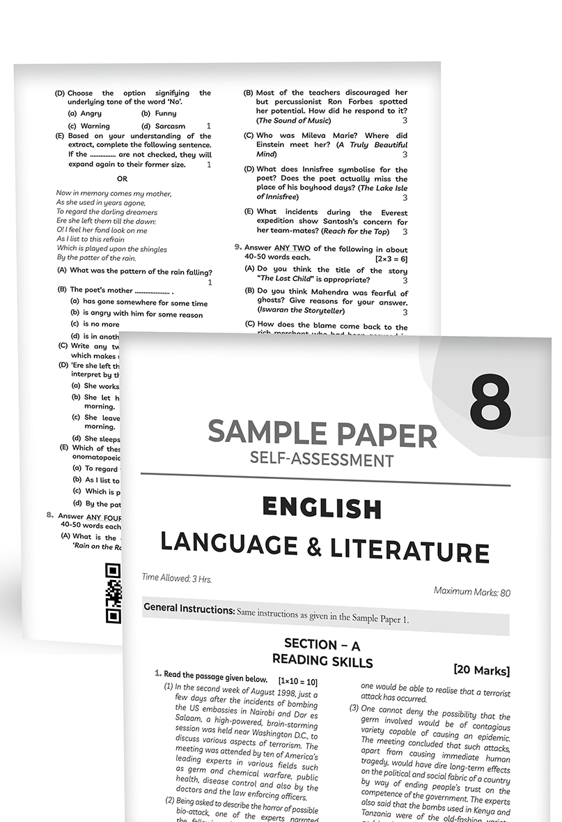 Educart CBSE Class 9 ENGLISH LANGUAGE And LITERATURE Sample Papers 2022