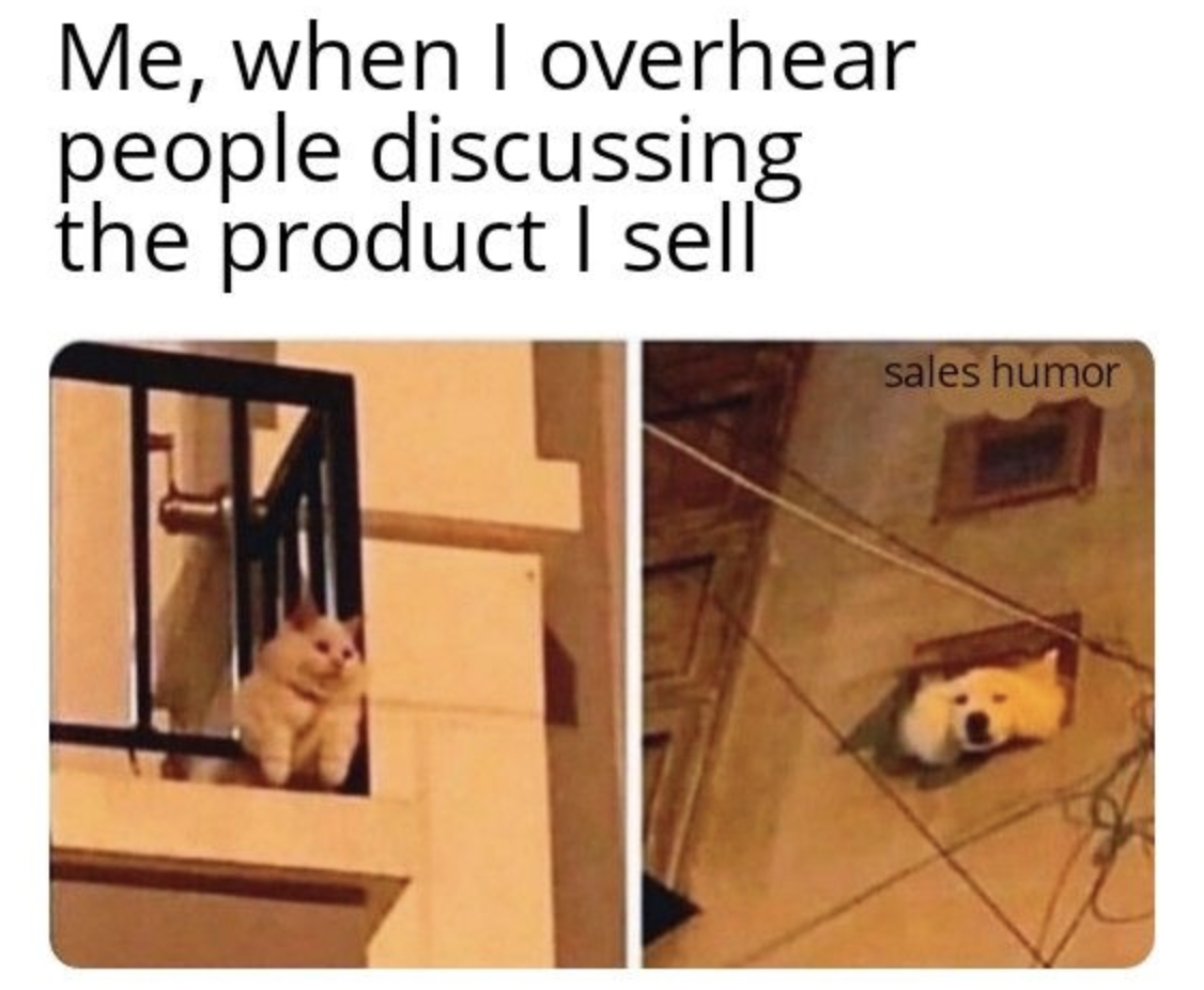 meme sales: hearing product name