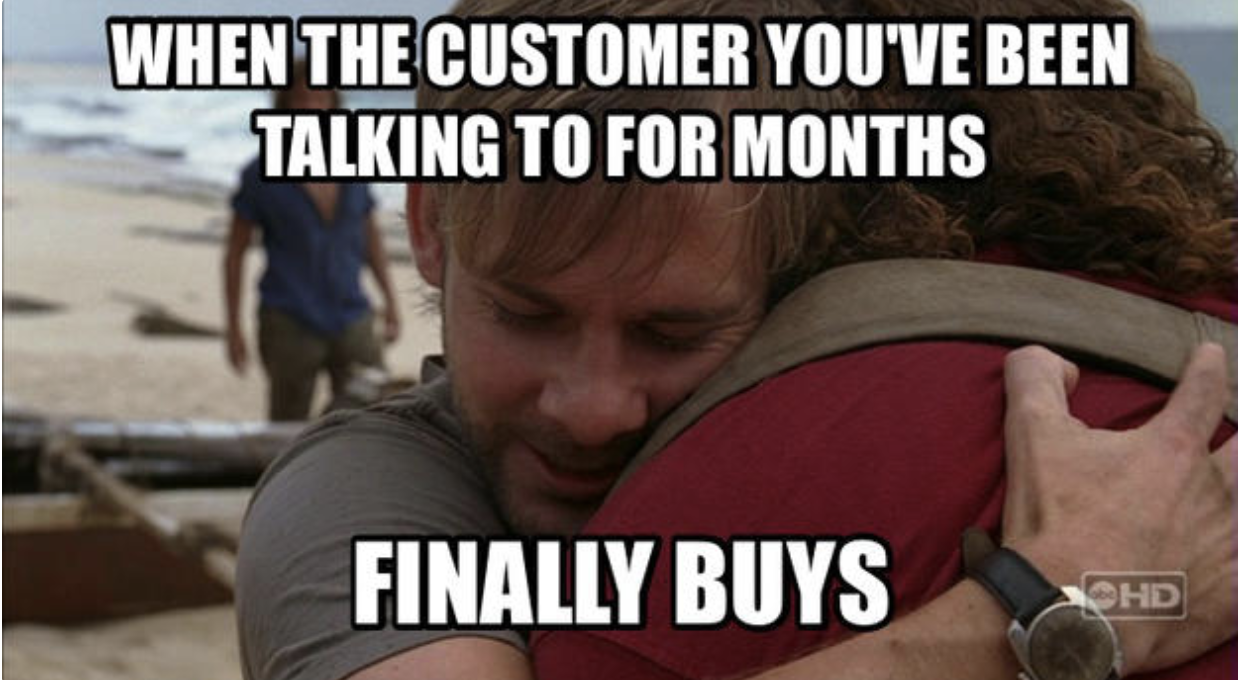 meme sales: customer responding