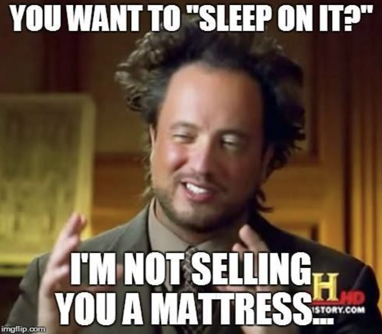 meme sales: mattress