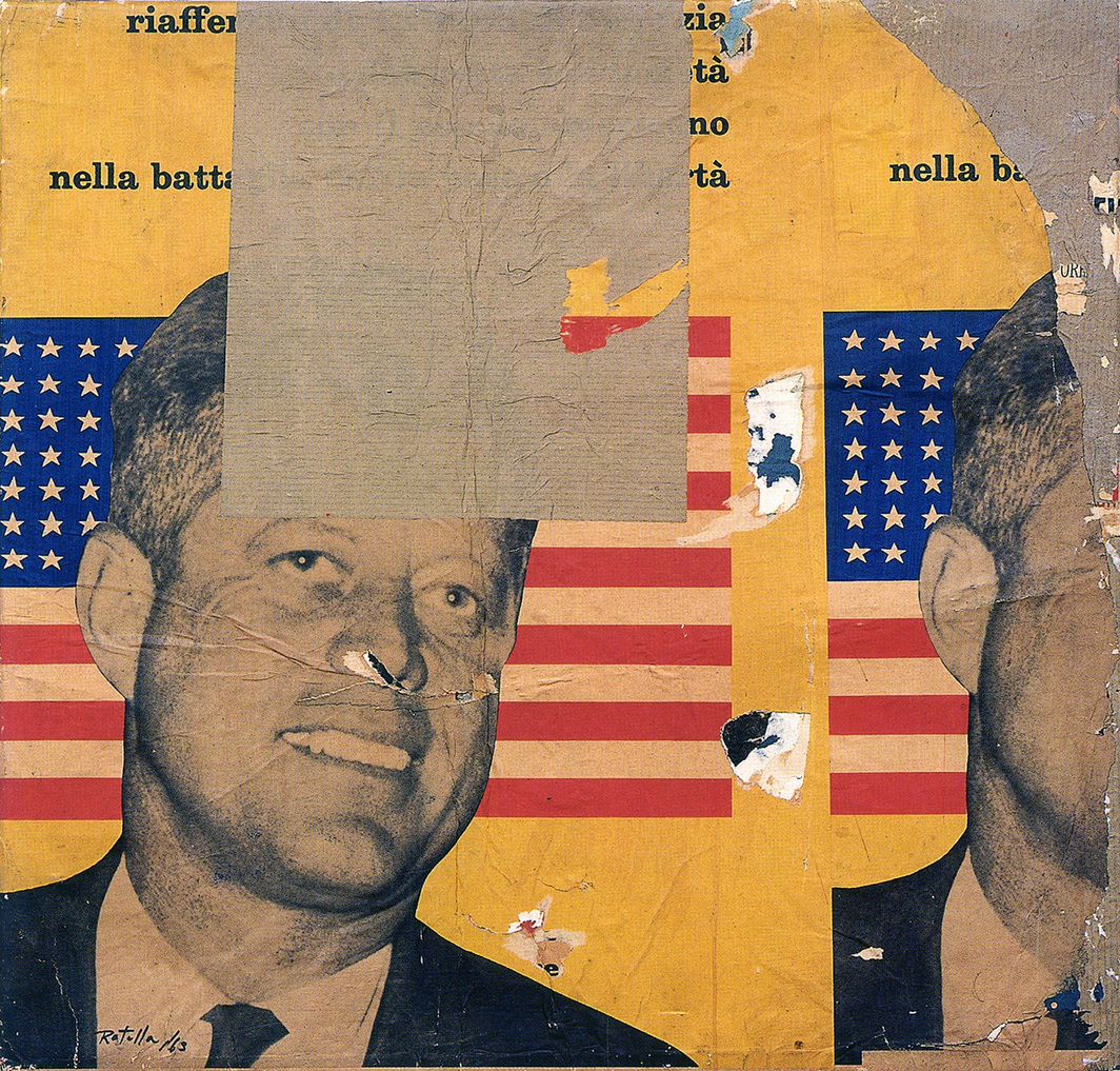 Mimmo Rotella, Viva America, 1963