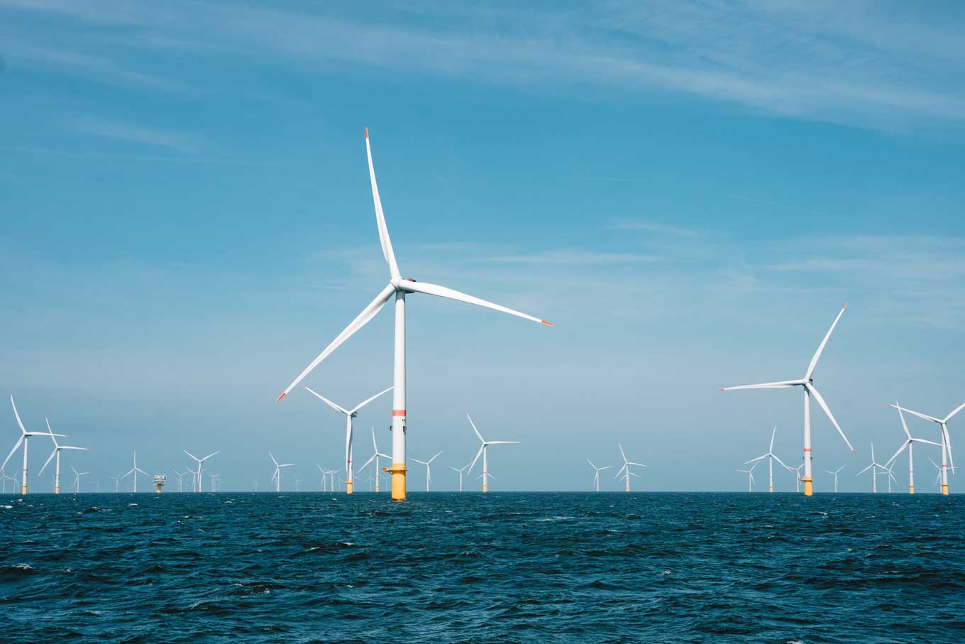 Offshore wind turbines in the Belgian North Sea