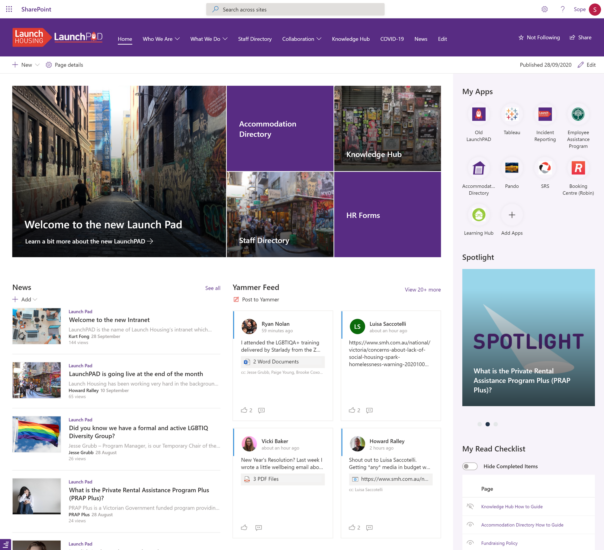 SharePoint Intranet Design Examples To Get You Inspired - Sope