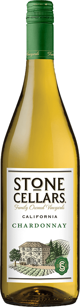 Stone Cellars Chardonnay front of wine bottle with label and capsule