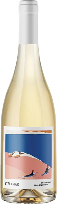 A bottle of Chardonnay wine