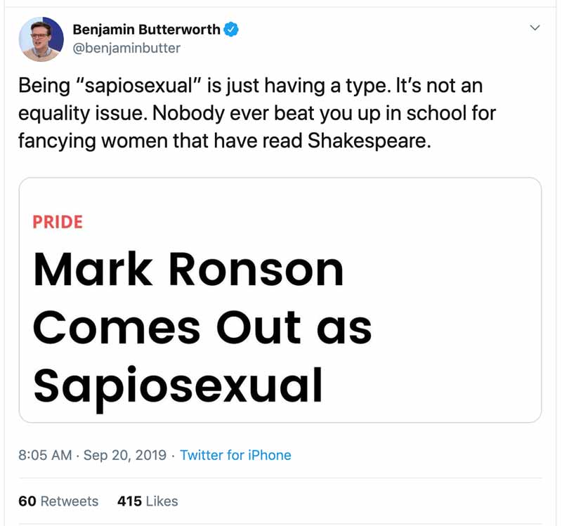 SAPIOSEXUAL TWEET