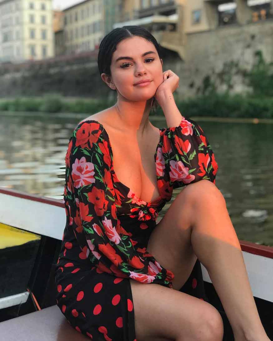 Selena Gomez Floral Dress