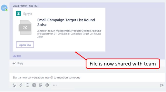 Collaboration Made Easy with the New Microsoft Teams Messaging Extension - Egnyte Blog