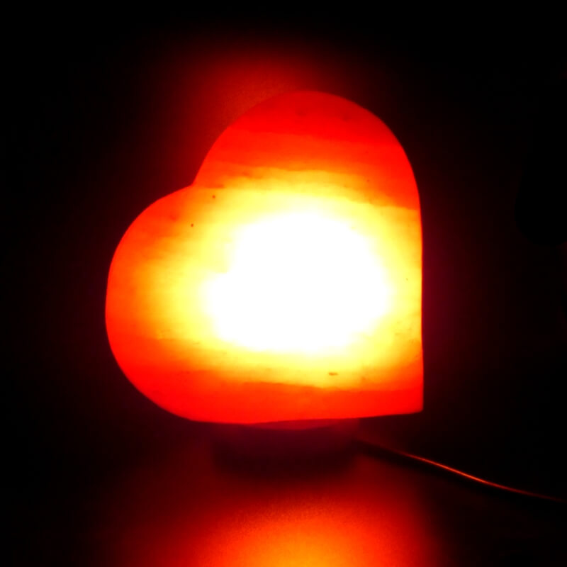 Lampe De Sel En Forme De Coeur - Avec LED - Environ 4 Kg - Signes Grimalt