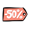 Réduction 50 pourcent