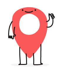 Map Button Character Graphic