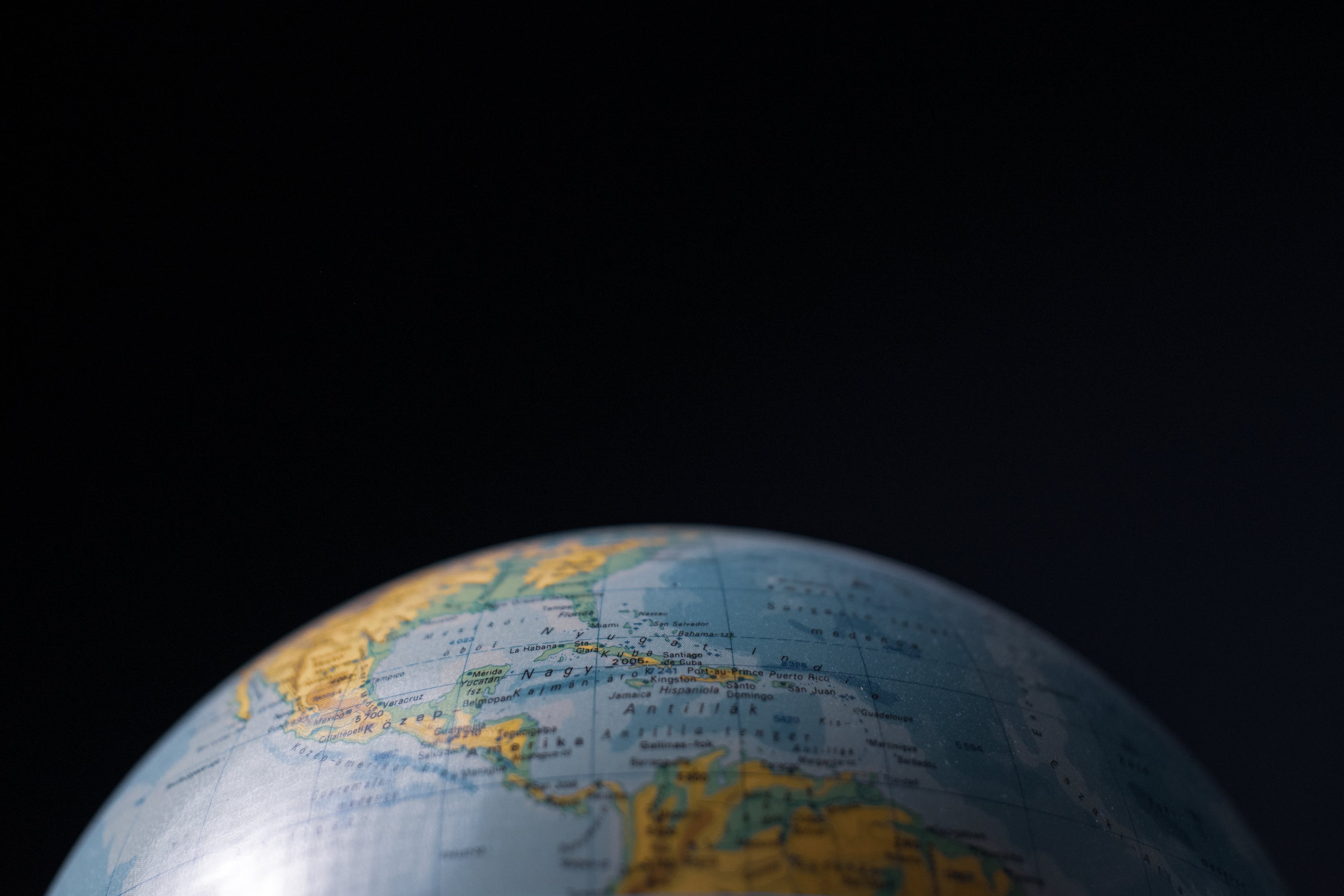 Blue and White Desk Globe