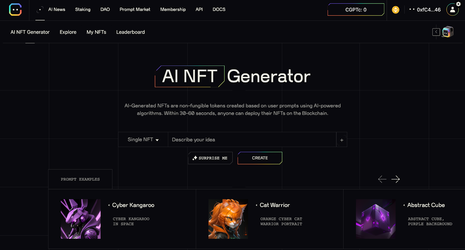 ChainGPT AI NFT Generator,  a leading AI platform specialized in blockchain, Web3, and crypto tools, featuring services like AI-powered NFT creation, smart contract auditing, smart contract generation, and AI-driven trading tools.