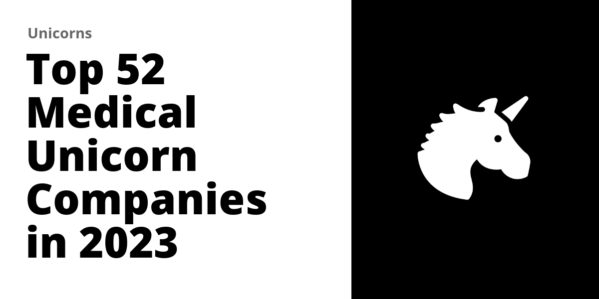 Top 52 Medical Unicorn Companies in 2023