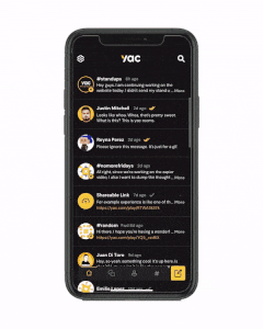 New Yac menu bar at the bottom and speed controls