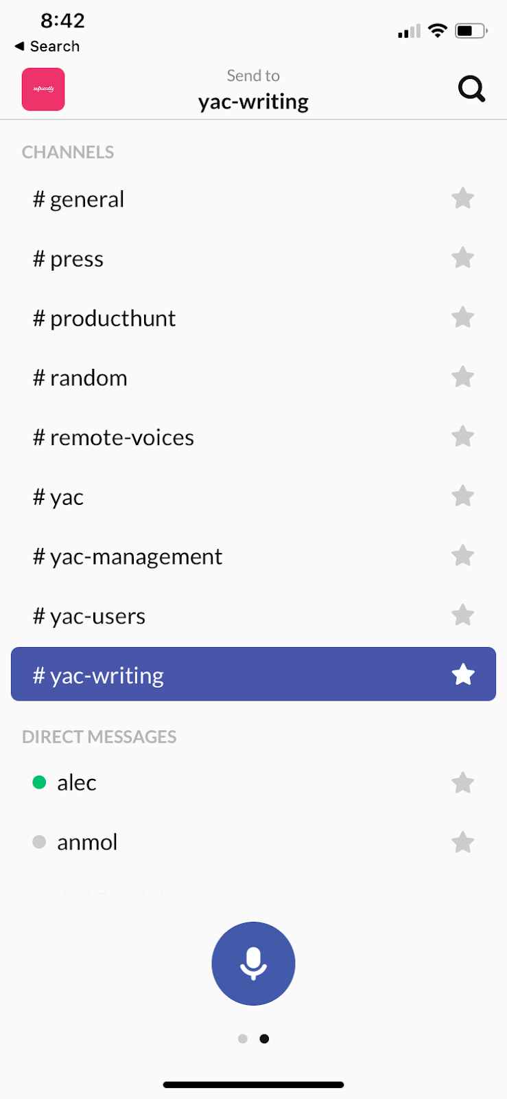Recordify voice messaging Slack channels