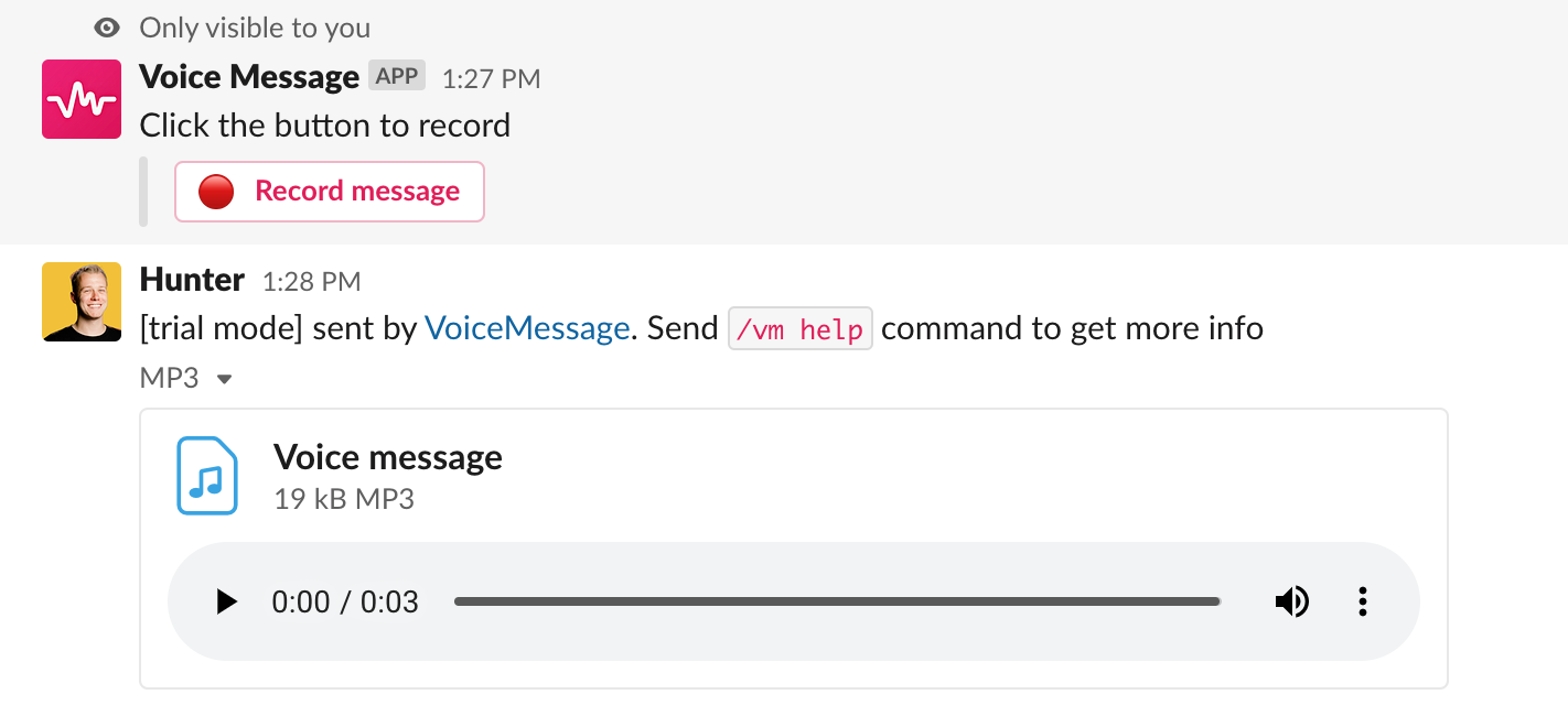 Talk-Talk Me voice messaging for Slack