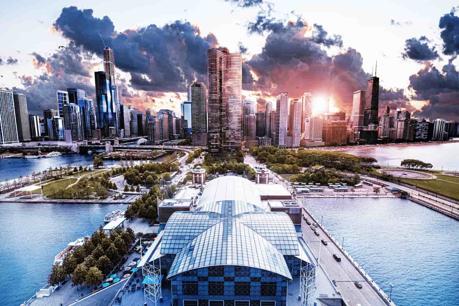 cityscape with clouds image