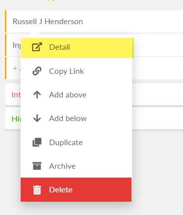 Item detail option in Anywhere