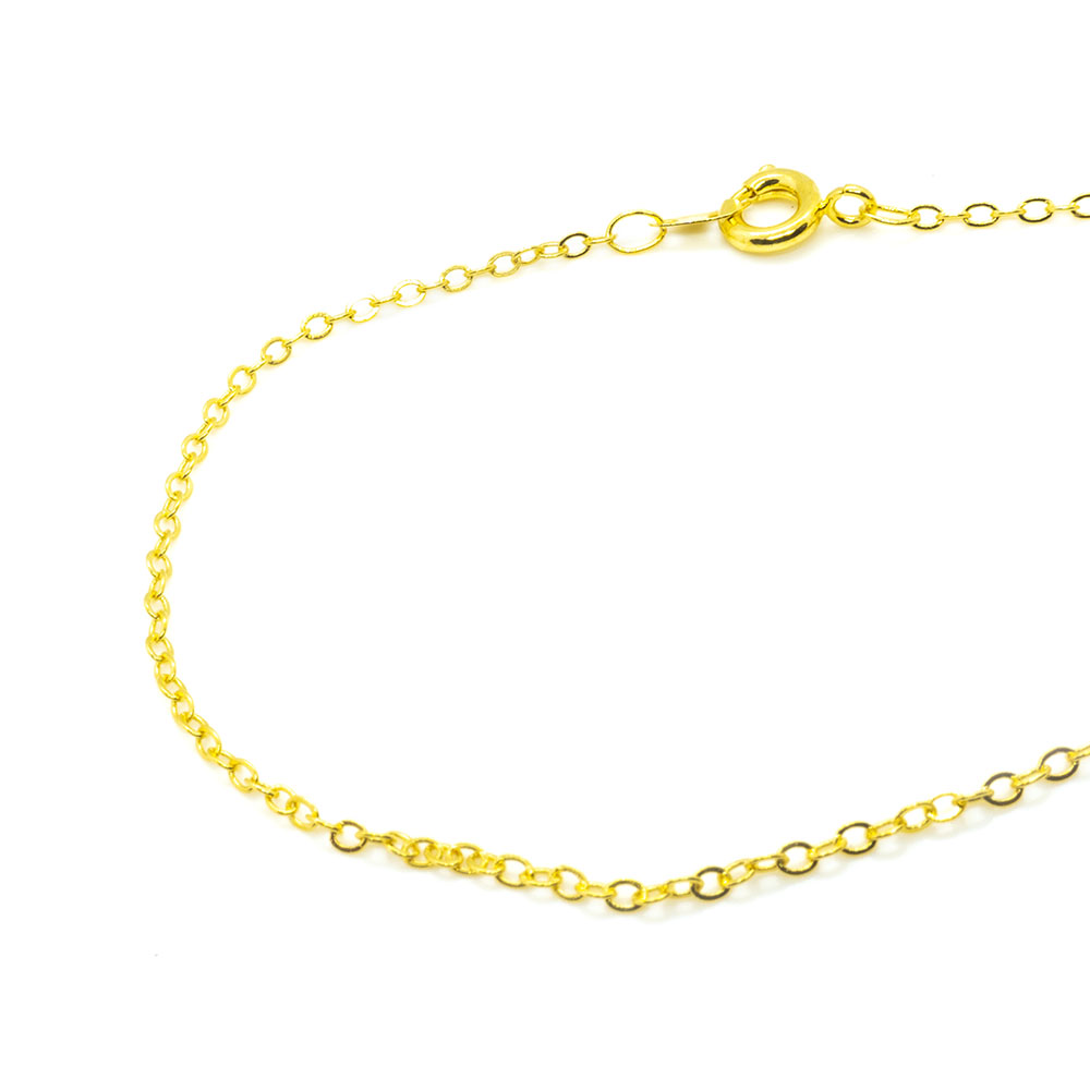 Cable Chain Necklace with Spring Ring Clasp 46cm AJS