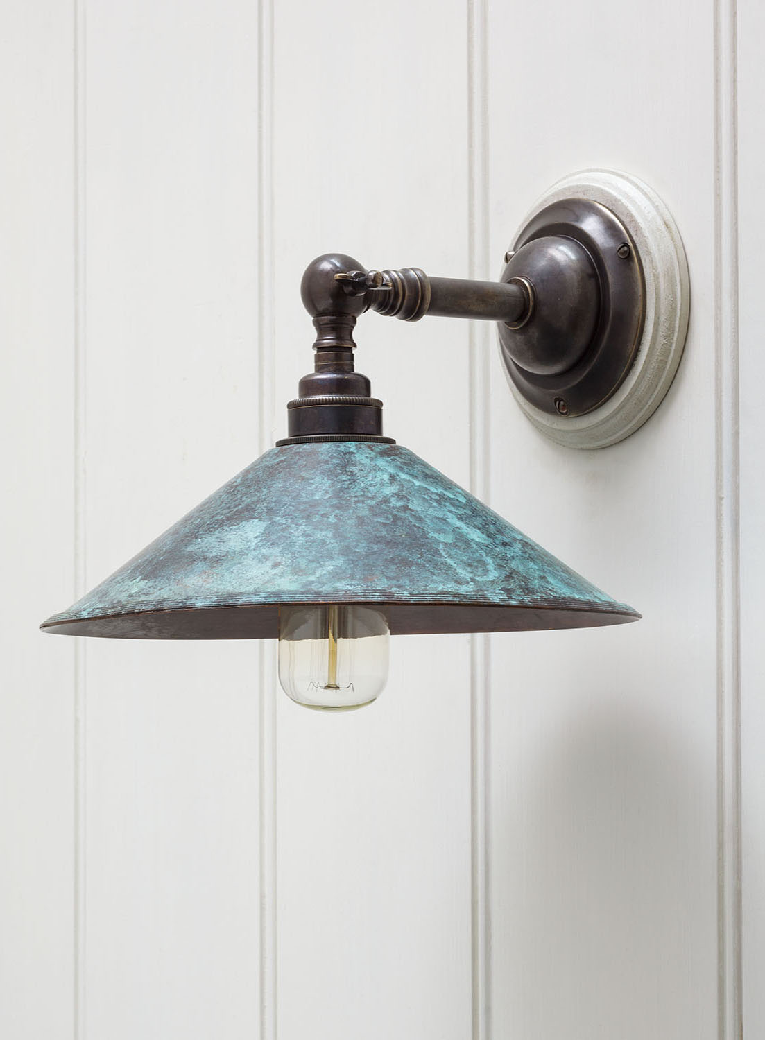 Aged Brass Wall Lights by Jamb