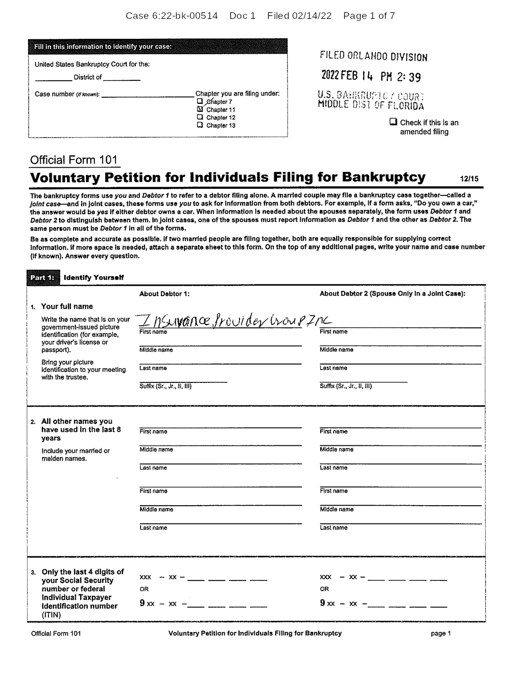 Insurance Provider Group Inc Free Bankruptcy Petition Insurance Provider Group Inc Free Bankruptcy Petition